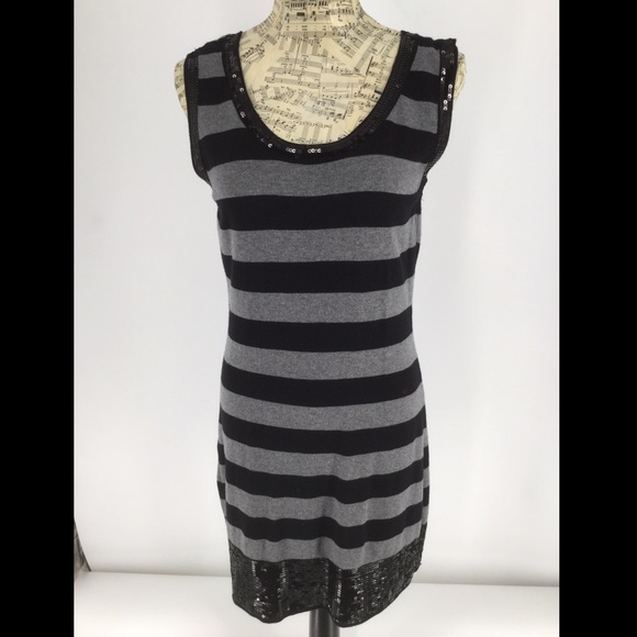 Glimmer by j j basic XL (L) Blk/Grey sweater dress - Picture 5 of 9